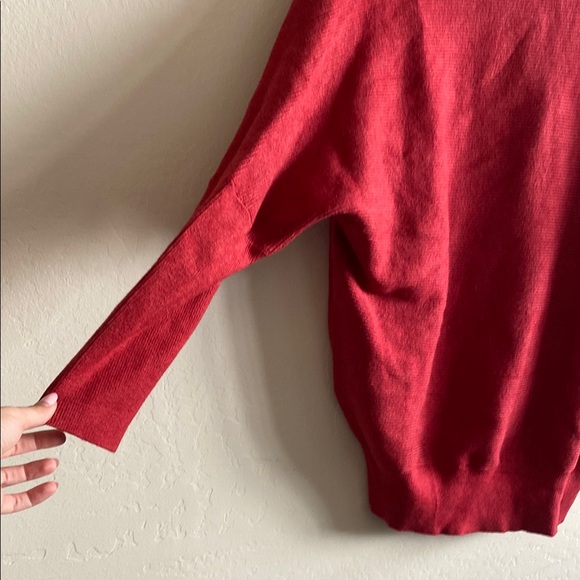 Zenana Outfitters Red Cowl Turtleneck Sweater - Picture 3 of 6